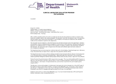 Dynamiker Receives Approval from the New York State Department of Health's Clinical Laboratory Evaluation Program