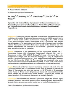 Comparison of the Performance of Four Cryptococcal Antigen Kits