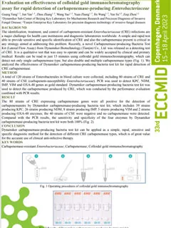 P0533-Evaluation on Effectiveness of Colloidal Gold Immunochromatography Assay for Rapid Detection of Carbapenemase-Producing Enterobacteriaceae
